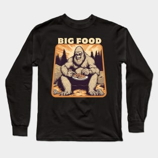 Sasquatch with pizza big foot Long Sleeve T-Shirt